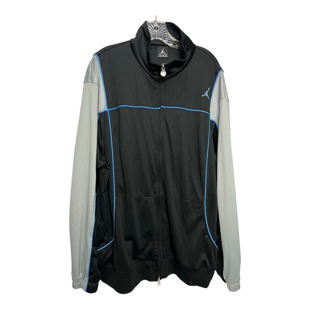Jordan Track Jacket Black Blue Full Zip Long Sleeve 277022-013 Mens Size XL